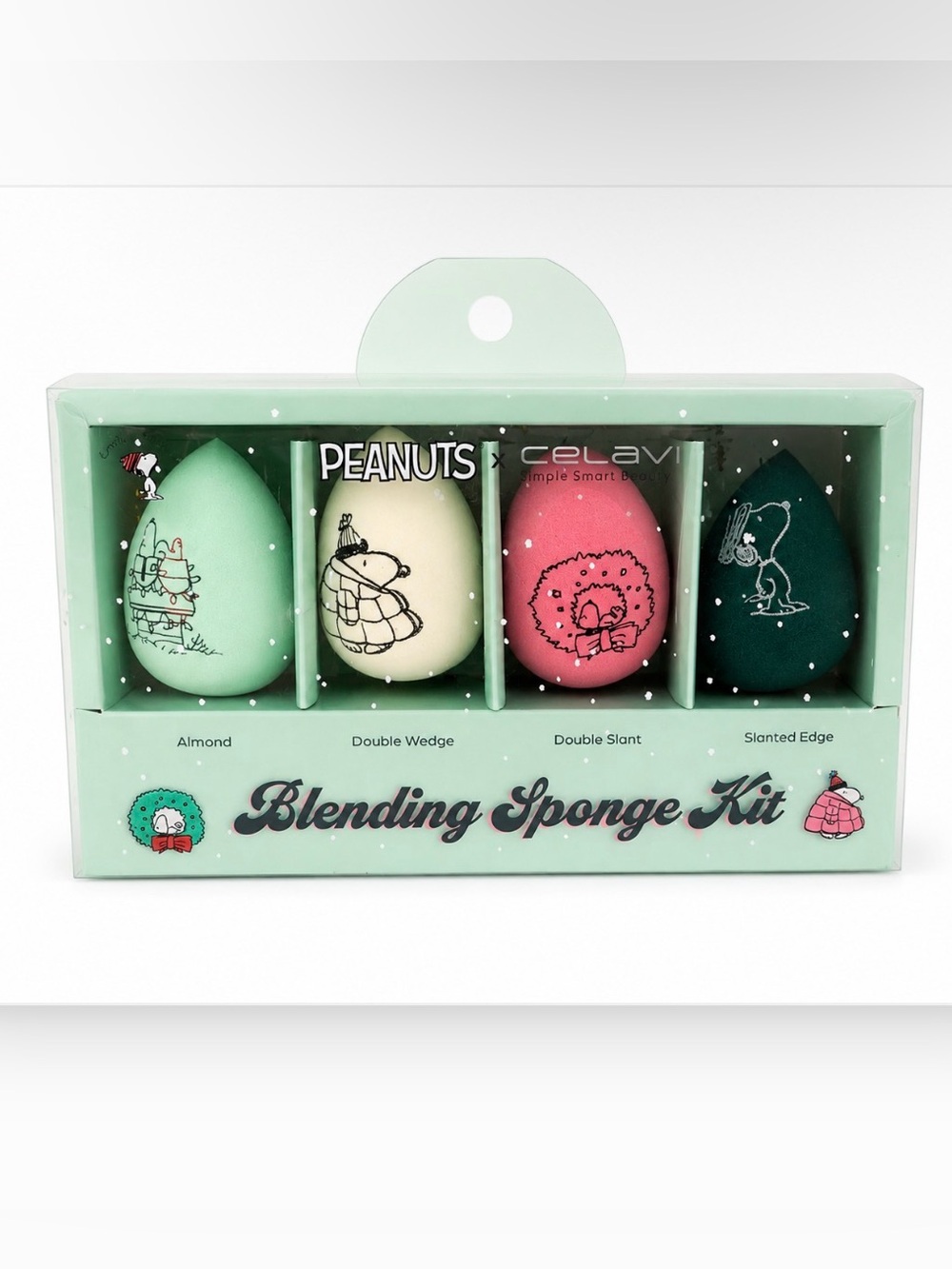 Peanuts x Celavi Peanuts 4 Pc Blending Sponge Kit